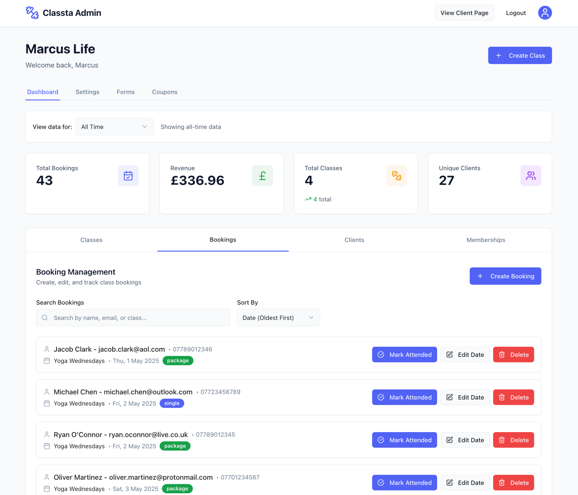 Classta screenshot and logo